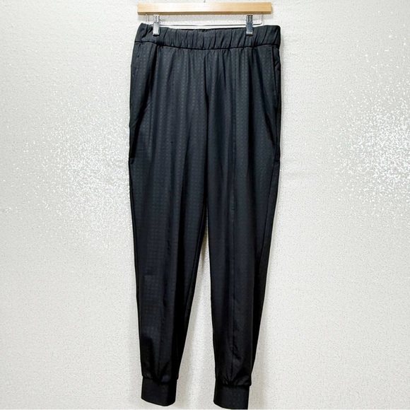 Nike Women’s Dri-Fit Golf Pants UV UPF 40+ Standard Fit Black Grid Pattern - Picture 1 of 12